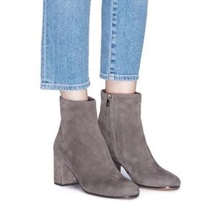 VINCE Blakely Grey Suede Ankle Booties Size 6.5